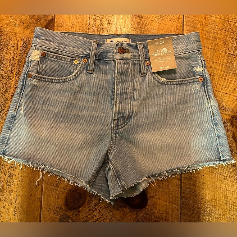 NWT Madewell Relaxed Denim Shorts Size 24